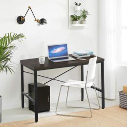 Daccormax - Bureau, Cadre en Métal, Table a Manger, Placage Anti-brûlure, Bureau Informatique