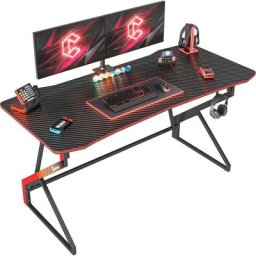 Bureau Gamer Gaming Informatique - 140*60*75 cm Esport Ergonomic Bureau Table Surface Fibre de