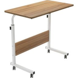 80 40cm Table Roulant de Lit Canapé pour Ordinateur Portable Hauteur Réglable Table d'appoint