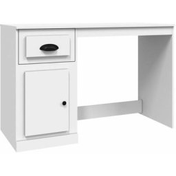 Bureau avec tiroir blanc 115x50x75 cm bois d'ingénierie Vidaxl White