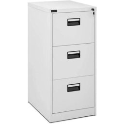 Fromm&starck - Armoire à Dossiers Suspendus Métallique 3 Tiroirs Meuble De Rangement Bureau - Gris