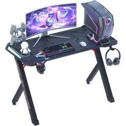 Unho - Bureau Gaming led 100cm Bureau Gamer rgb pour Ordinateur Table Gaming pour pc Informatique