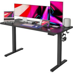 Bureau Assis Debout Électrique - 160*60 cm Bureau Table Debout Réglable en Hauteur avec Plateau