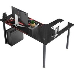 Bureau de jeu en forme de l de 61,4 pouces Grand bureau d'angle Table de bureau à domicile pc