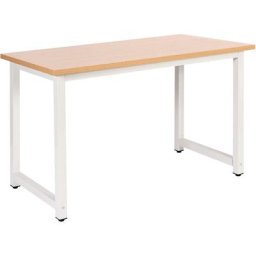 Bureau Ordinateur pc Table de travail Meuble salle à manger Cuisine 120x60x74cm Marron Métal
