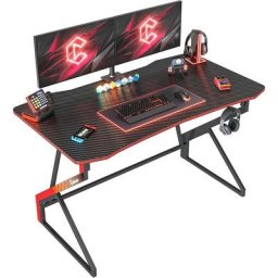Bureau Gamer Gaming Informatique - 120*60*75 cm Esport Ergonomic Bureau Table Surface Fibre de