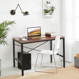 Daccormax - Bureau, Cadre en Métal, Table a Manger, Placage Anti-brûlure, Bureau Informatique
