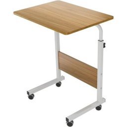 Bureau d'ordinateur portable réglable en hauteur, bureau d'ordinateur sur roulettes, table