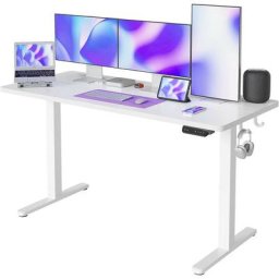 Bureau Assis Debout Électrique - 160*60 cm Bureau Table Debout Réglable en Hauteur avec Plateau
