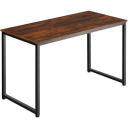 Table de bureau Flint - Bureau, table de travail, table de bureau - 120 cm - bois foncé industriel