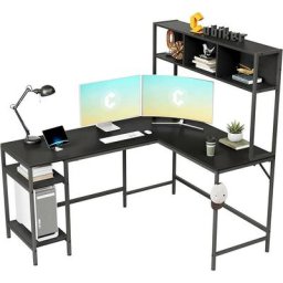 Bureau d'angle en Forme l - 150*120 cm Bureau d'Ordinateur Table pc Bureau avec 1 Armoire et 2