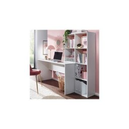 Bureau avec étagères 170x59x144 cm blanc