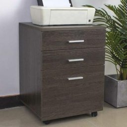 Bureau Bureau Commode Bois mdf Meuble Imprimante 3 Tiroirs Moro