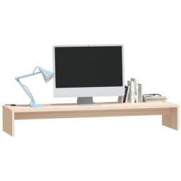 Support pour Moniteur et Rehausseur d'écran Support d'Écran d'Ordinateur 100x27x15 cm Bois de Pin