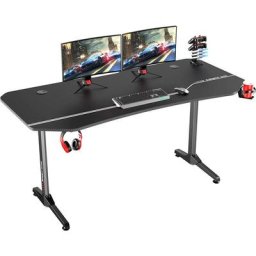 Table de jeu 63 pouces, table d'ordinateur, bureau, table pc pour gamers, E-Sport avec tapis de