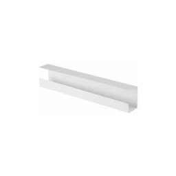 Kimex - Goulotte passe-câbles horizontale de bureau 60 cm Blanc - Blanc