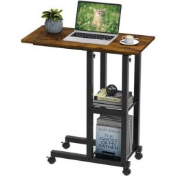 Table D'appoint Mobile Réglable, Tableau Avec des Rouleaux Ordinateur Portable, Table D'appoint,