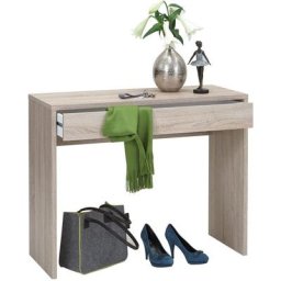 Bureau avec tiroir large 100 x 40 x 80 cm Couleur chêne FMD Chêne