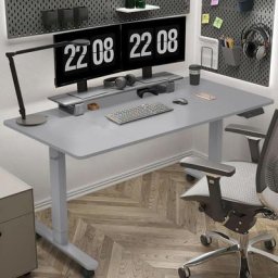 Devoko - Bureau Debout électrique à hauteur réglable avec ports de charge usb et Type-C, avec