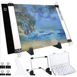 Tablette Lumineuse A3 Pour Broderie Diamant, Luminosité Réglable Table Lumineuse Dessin avec