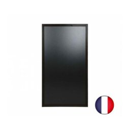 Interface Plv - Ardoise murale cadre carré en bois couleur noir dimensions 92 x 47 cm - Fabrication