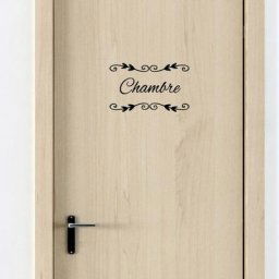 Sticker porte chambre deco chic (I0298) - Argent - Argent