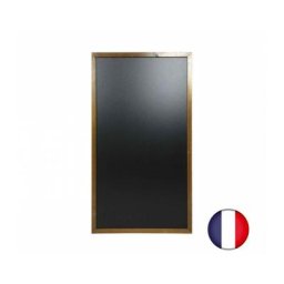 Interface Plv - Ardoise murale cadre carré en bois couleur chêne dimensions 92 x 47 cm