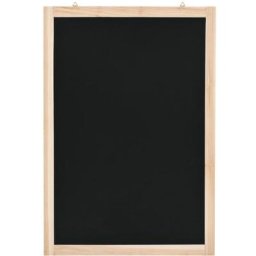 Tableau noir mural Bois de cèdre 40 x 60 cm Vidaxl Noir