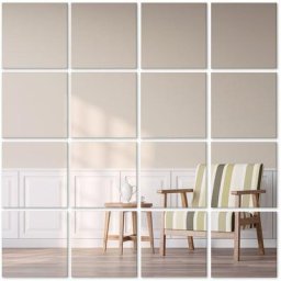 Carreaux de miroir auto-adhésifs 15x15cm 16 pièces Miroirs muraux décoratifs carreaux miroirs