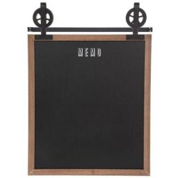 Atmosphera - Mémo en ardoise avec poulies 55x68cm créateur d'intérieur - Noir