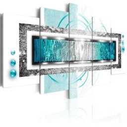 Tableau - Blizzard turquoise 200x100