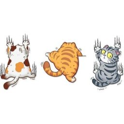 Autocollants de voiture chat drôle, dessin animé 3D animaux chat chaton autocollants bricolage