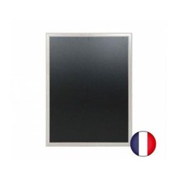 Interface Plv - Ardoise murale en bois couleur gris cérusé dimensions 86 x 66 cm - Fabrication