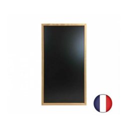 Interface Plv - Ardoise murale cadre carré en bois brut dimensions 100 x 55 cm - Fabrication