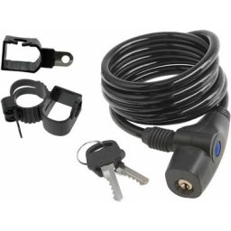 Cyclingcolors - Antivol vélo universel diamètre 8mm avec double clé + support tige de selle guidon