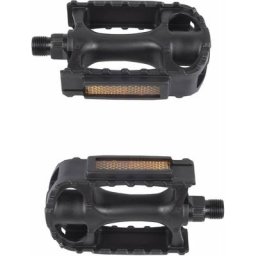 Cyclingcolors - Pédales vélo adultes axe en acier 9/16'' (14,3mm) corps en plastique noir 70x95mm