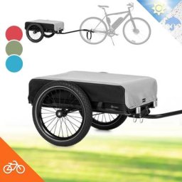 Klarfit Remorque Velo Cargo, Charette Velo à 2 Roues, Remorque Vélo pour Bicyclette, Kit de