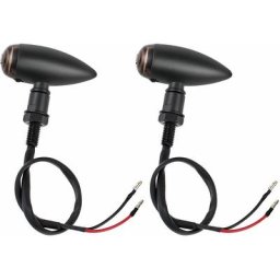 Clignotant moto 4x clignotant d'indicateur en métal de balle de moto pour Harley Chopper Bobber
