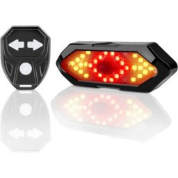 Clignotant Velo et Feu Arrière avec Effets Sonores, Télécommande sans-Fil, 5 Modes d'éclairage