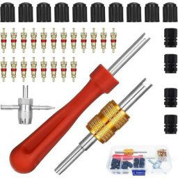 Swyeoot - Demonte Obus Valve Kit D'outils Réparation Démonte Obus de Valve Double et à Une Tête + 1