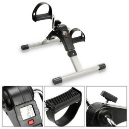Swanew - Mini vélo d'appartement, entraîneur de jambe de vélo avec écran lcd, entraîneur de pédale