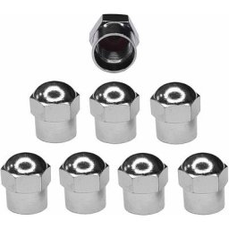 Cyclingcolors - 8x capuchon de valve schrader acier chromé bouchon anti poussière cyclo moto