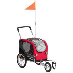Uniprodo - Remorque de Vélo pour Chiens Chats Animaux Barre D'Attelage Réflecteurs 20 kg - Bleu,