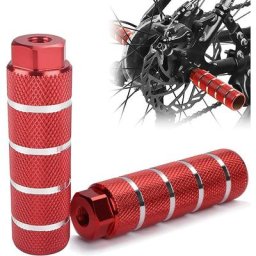 2 Pièces Repose Pieds de Vélo en Alliage d'aluminium Pied Pegs Pédale Repose-Pieds Cylindriques