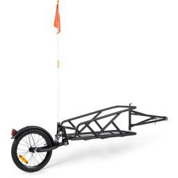 Klarfit - Follower remorque à vélo roue simple 16 charge 35 kg noir - Noir
