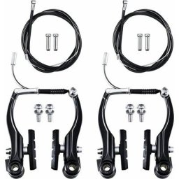 Moonstars - 2 paires de freins de vélo en aluminium v Brake Set Noir vtt Frein hybride avec 2