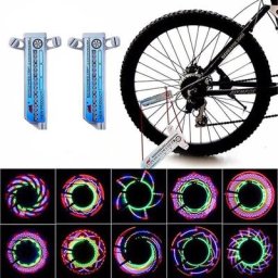 Lumière de rayon de vélo à 2 led, lumière de jante de vélo étanche IP55, lumière de rayon de vélo