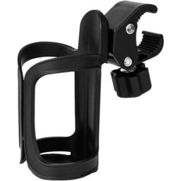 Porte-bouteille de vélo - 360 degrés de rotation - Noir - Compatible avec vélos, VTT, landaus et