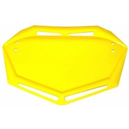 Plaque de tête de fourche bmx support numéro compétition vtt motocross quad mx kart karting, jaune