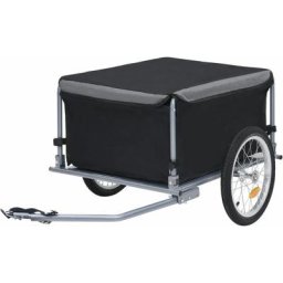 Remorque de bicyclette Noir et gris 65 kg